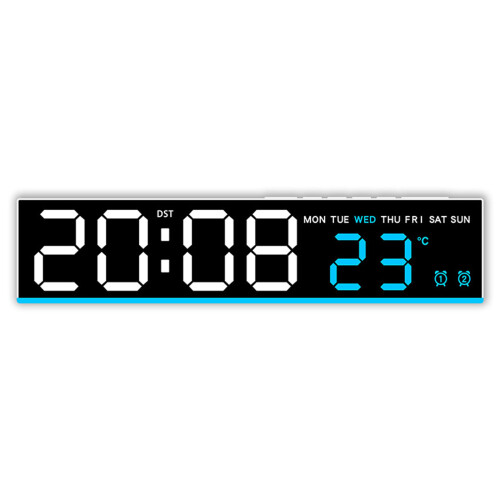 Modern Touch Control Alarm Clock Sunrises Simulation-White Blue