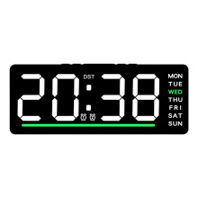 Contemporary LED Display Clock Scratch Resistant-Green