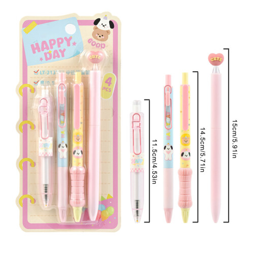 4Pcs Twist Action Gel Inks Pen Quick Dry Retractable-type1 1