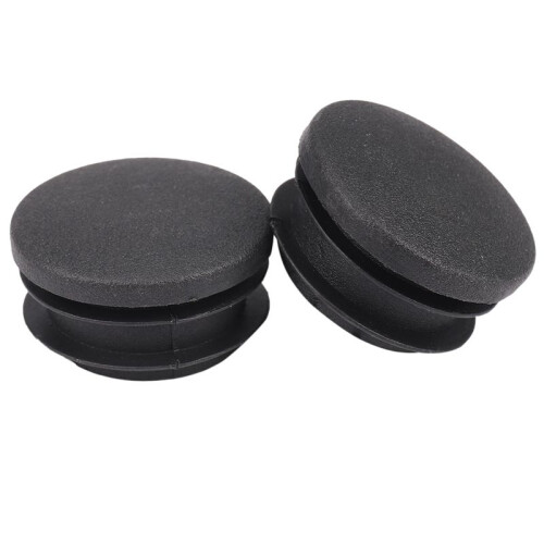 Black Plastica 35mm Dia Blanking End Caps Round Tube Insert 10 Pezzi 2