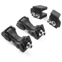 Hood Latch Black Hood Lock Catch Kit for Jeep Wrangler 19972006 TJ Front Left Right Durable Metal Set