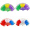 Éventail pliable à plumes, à clapet, rétro chinois, à main-Violet 2