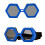 Sun Protecting Dog Sunglasses with Regulable Belt-Blue 4