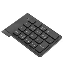 Wireless Numeric Keypad 2.4GHz Slim Ergonomic 18Key USB Number Pad for Laptop Accounting Black