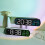 LED Digital Wall Clock with Large-white shell red 6