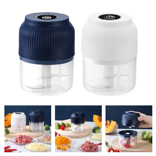 Powerful Mini Food Crusher 260ml Quiet Operation Ideal For-Blue 2