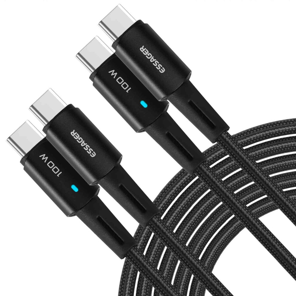 Usb C To Usb C Cable 100W Fast Charging, 3.3Ft 2 Pack Typec Data Sync Cord For Laptop, Tablet, Samsung, Ipad, Pixel 9073542710202