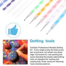 16 Pcs Mandala Dotting Tools for Painting Rocks Mandala Stencils Kit  Stylus Clay Sculpting Carving Tools