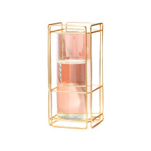Glass Vase Hydroponic Home Decor Accessories Flower Vases Glass Plant Holder Flower Arrangement Metal Vase, Gold