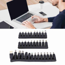 34 Stück DC-Netzstecker 5,5 mm x 2,1 mm Schwarz Universal Laptop-Adapter