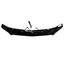 Hood Protector with Integrated LED Lighting, Glossy Black Bonnet Guard for Sprinter W906 2014‑2017