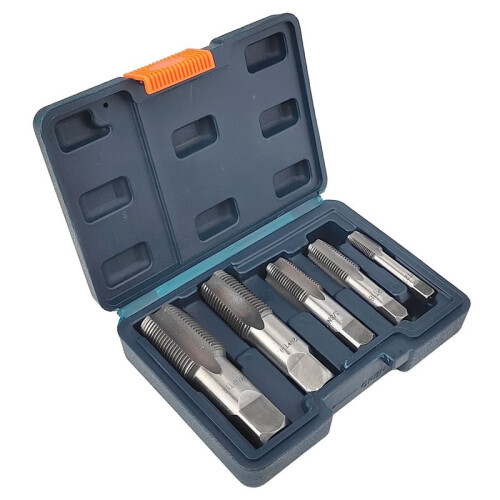 5-Piece NPT Pipe Tap Set Precise Threading Tool Kit for Professional Pipe Taper Threads 2
