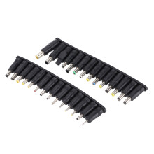 Universal 28-Piece Compact Laptop Power Plug Set for 3.0-5.5mm Connectors in Black