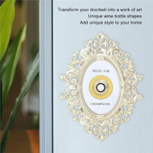 Decorative Door Bell, Button Champagne Theme European Vintage Decor Ornamental Plaque, Doorbell Decoratione