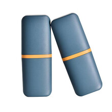 Travel Toothbrush Holder Cup Set with Lid, 2 in 1 Hygienic Design for Business Trip and Camping