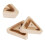 2 Pack Portable Triangular Wooden Climbing Fingerboard with 3 Multi-Depth Pockets, for Finger Strength, Arm Workout 2