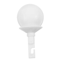 Rolling Cane Tip Replacement for Hook Style Walking Stick, Smooth Roll, White, Indoor Outdoor