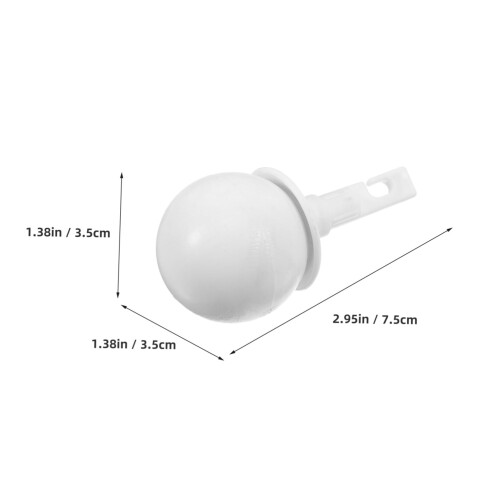 Rolling Cane Tip Replacement for Hook Style Walking Stick, Smooth Roll, White, Indoor Outdoor 1