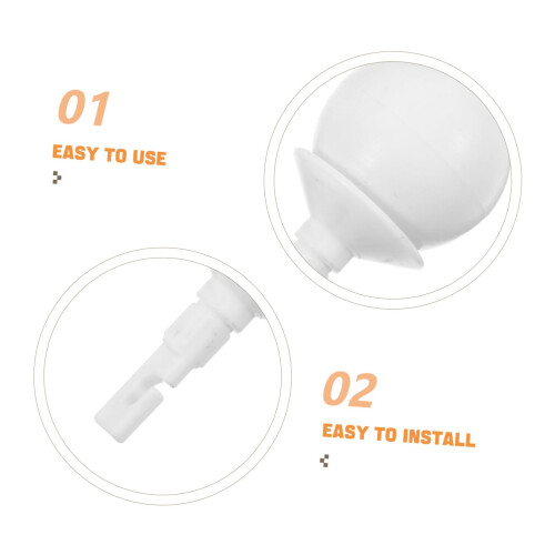 Rolling Cane Tip Replacement for Hook Style Walking Stick, Smooth Roll, White, Indoor Outdoor 2