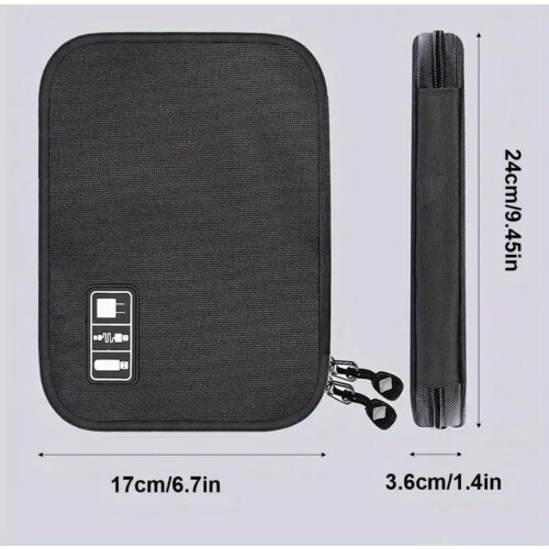 Electronics Organizer Waterproof Cable Travel Bag Green MultiDevice Storage Case for Accessories 1