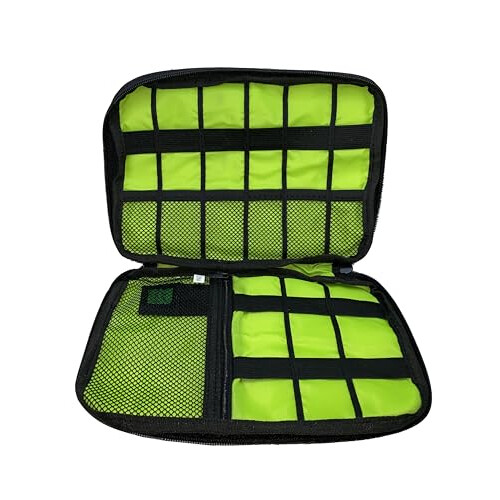 Electronics Organizer Waterproof Cable Travel Bag Green MultiDevice Storage Case for Accessories 2