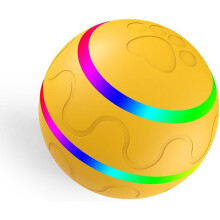 Rechargeable Interactive Dog Toy with Normal and Crazy Jumping Modes - Flashing Ball for Mental Stimulation and Exercise