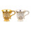 2Pcs Small Goblet Chalices European Style Embossed-silver 2