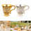2Pcs Small Goblet Chalices European Style Embossed-silver 3
