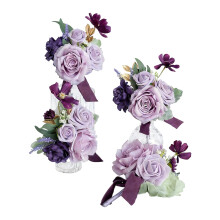 Pack of 4 Elegant Silk Wedding Bouquets Delicate Bridals-3
