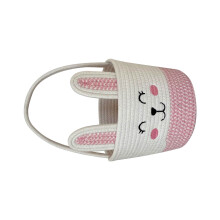 Großer 14-Zoll-Baumwoll-Frühlingskaninchenkorb, ideal für-Rosa