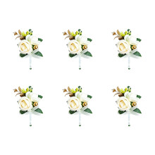 6Pcs Artificial Wedding Boutonniere Corsage for Wedding-2