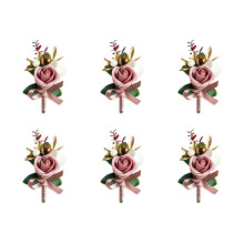 6 Stück künstliche Blumen-Handgelenk-Corsage für Hochzeiten-7