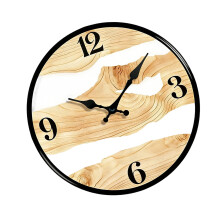 Horloge murale Ă piles, silencieuse, sans-Chiffres arabes