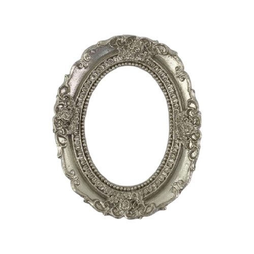 Ornamentik-Bilderhalter aus Kunstharz, runder-Silber 61