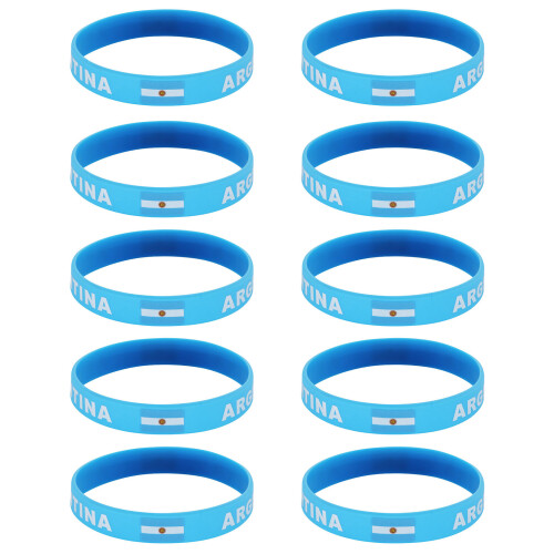 10 Piece Wrist Bangles Wristbands Showcasing-Argentina