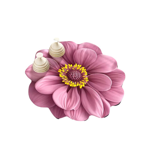 3D Flower Pattern Silicone Dish Drying Mat For Kitchen-3