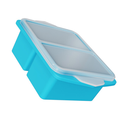 Convenient Leak Proof Silicone Ice Cubes Tray-light blue