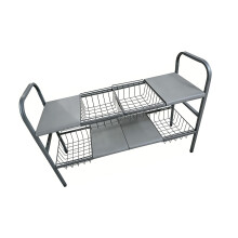 Support de rangement de cuisine utile avec 4 étagères de-Gris