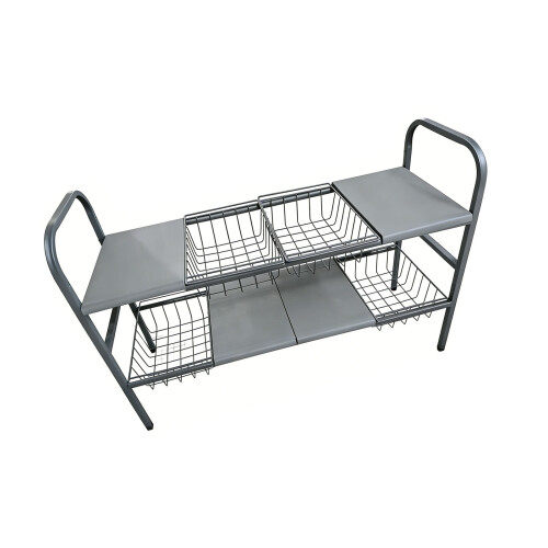Support de rangement de cuisine utile avec 4 étagères de-Gris