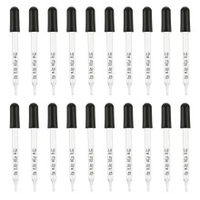 20Pcs 1ML Graduated Glass Pipettes For-straight head