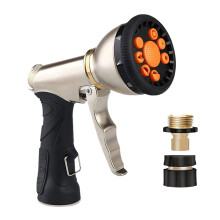 9 Spray Pattern Zincs Alloys Garden Hose Nozzle With-Tangerine