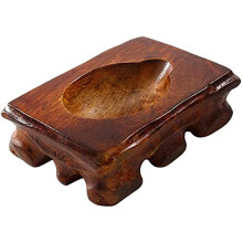 Wooden Tobacco Pipe Stand Display Holder, Handcrafted Solid Wood Single Rack with Vintage Retro Look