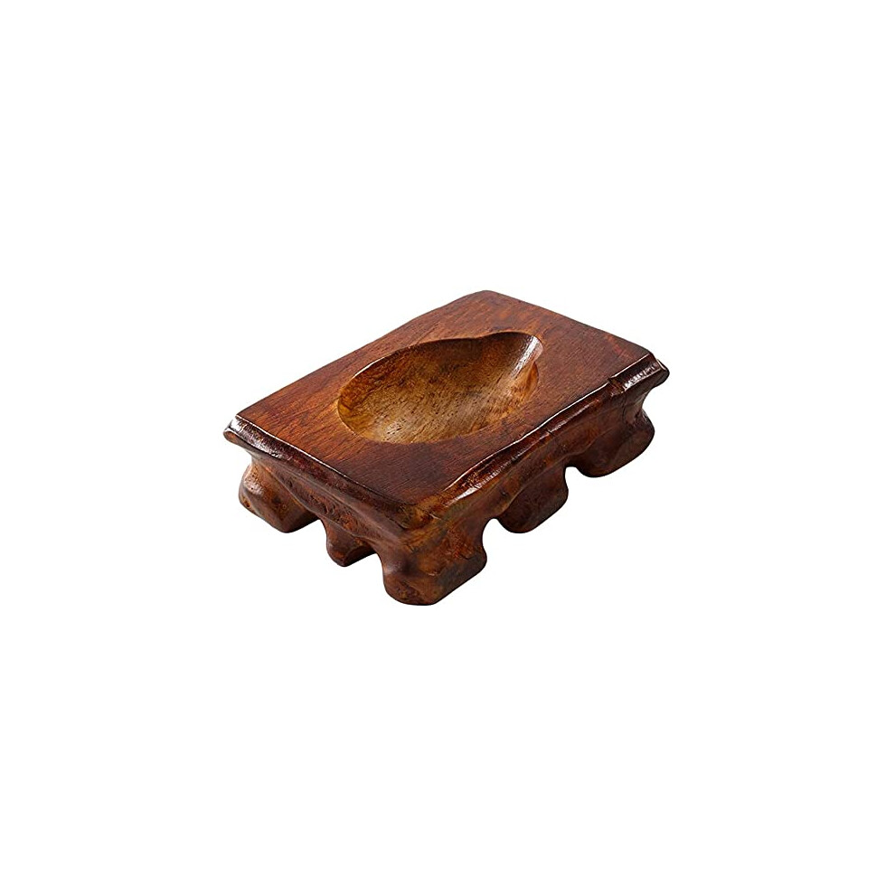 Wooden Tobacco Pipe Stand Display Holder, Handcrafted Solid Wood Single Rack with Vintage Retro Look