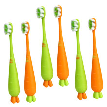 6 Pack Carrot Toothbrush Kids Manual Toothbrush Soft Bristles for Toddlers