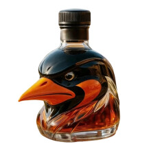 Glass Decanter Whiskeys Hawks Head Bottle Spirit Dispenser-C