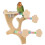 Bird Cage Toy Combines Stand Chew Function Resting-with rope 7