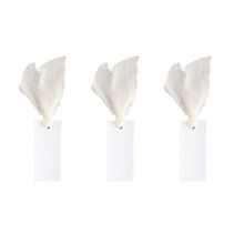50 Blank Cards And 3 Rolls Delicate Ribbon Accessories-Beige
