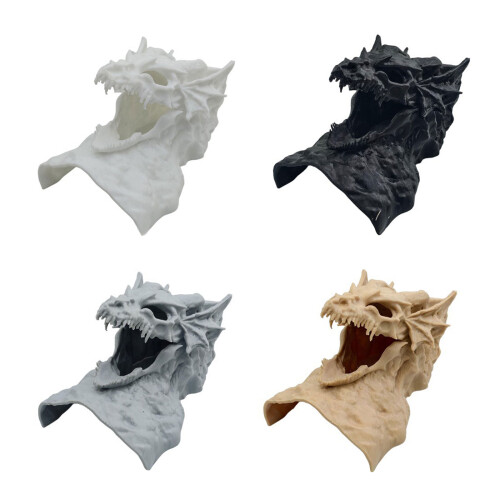 Elaborate Plastic Western Dragon Statue For Underwater-Gray S 1