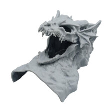 Elaborate Plastic Western Dragon Statue For Underwater-Gray S