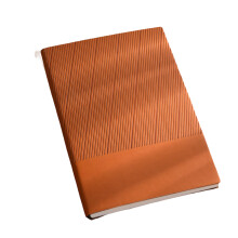 Business Notebook with Side Pen Slots 200 Sheets Lined PU-brown